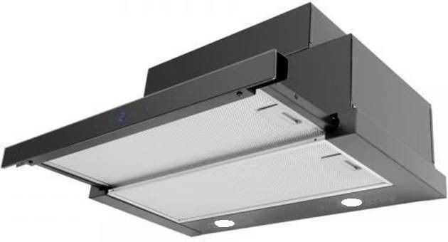 Įmontuojamas 60 cm pločio gartraukis Schlosser SMC60BL, juodas Įmontuojamas 60 cm pločio gartraukis Schlosser SMC60BL, juodas