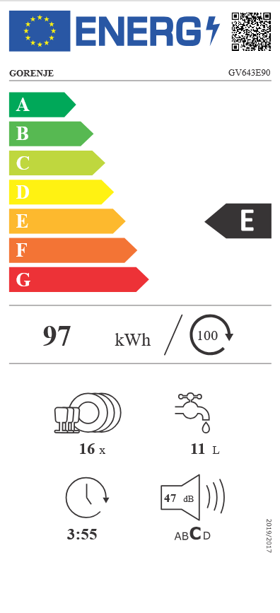 Indaplovė GORENJE GV643E90