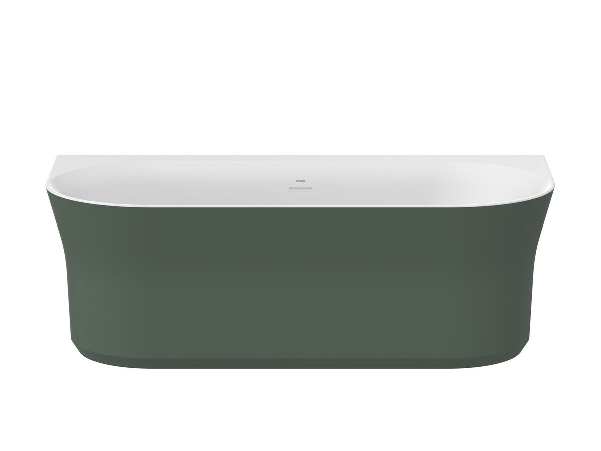 Ravak Vonia Ypsilon Wall 178x86, laisvai pastatoma, Grey Green/balta, persipylimo ir sifono dangtelis baltos spalvos XC00100064