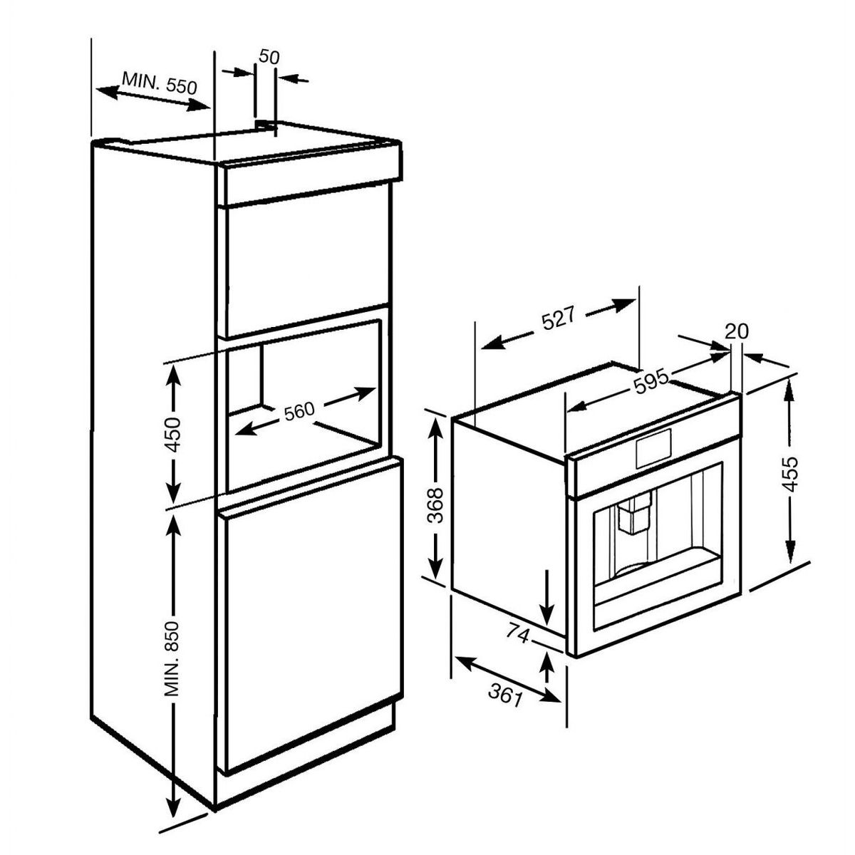 Įmontuojamas kavos aparatas Smeg CMS8451A