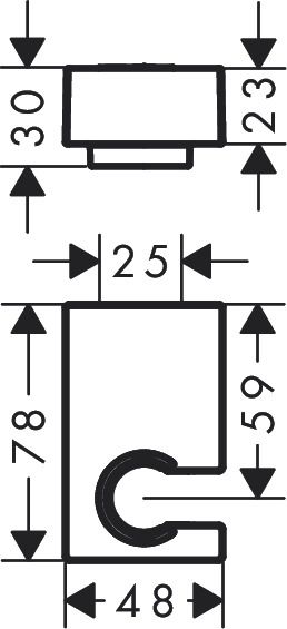 Dušo laikiklis PORTER E, matinis baltas, 28387700