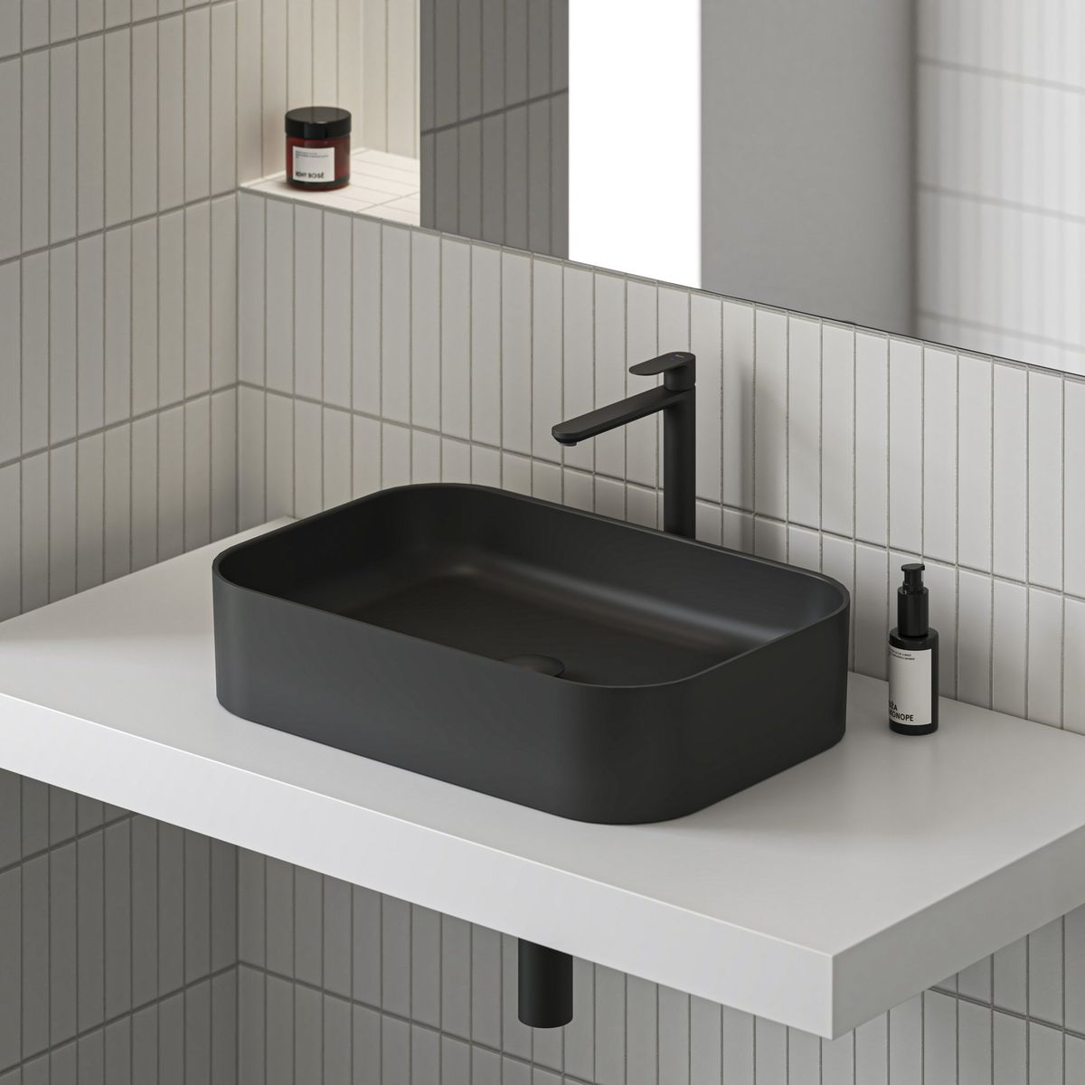 Praustuvo maišytuvas Ravak Eleganta BeCool 335 mm be dugno vožtuvo, Black Matt X070421