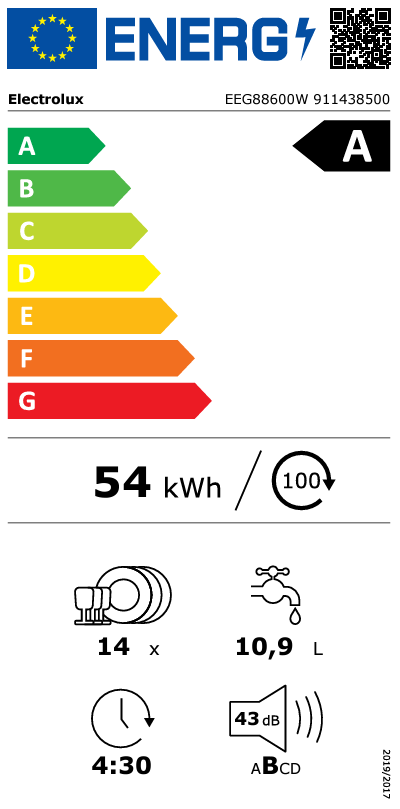 Indaplovė ELECTROLUX EEG88600W
