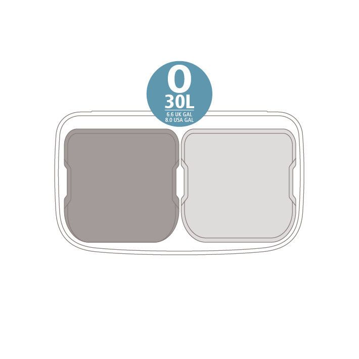 Šiukšlių dėžė Brabatia BO TOUCH BIN 2x30 L, Soft Grey, 255045