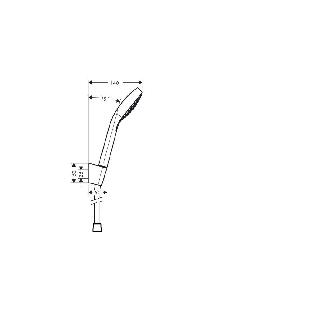 Dušo komplektas Hansgrohe Croma Select S Vario, baltas/chromas 26421400