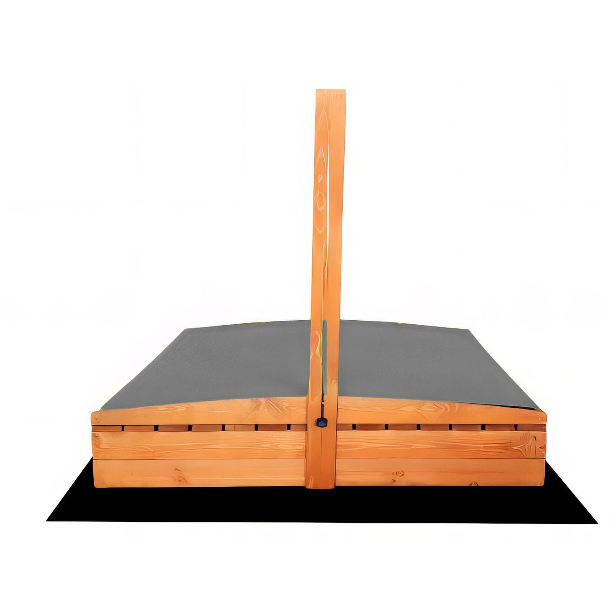 Impregnuota smėlio dėžė HATIS, 120x120 cm, su pilku stogeliu ir 250 kg smėlio Impregnuota smėlio dėžė HATIS, 120x120 cm, su pilku stogeliu ir 250 kg smėlio