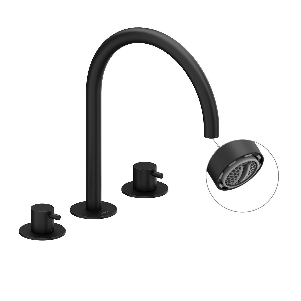 Praustuvo maišytuvas Ravak Espirit 270 mm, 3 dalių be dugno vožtuvo, Black Matt X070275
