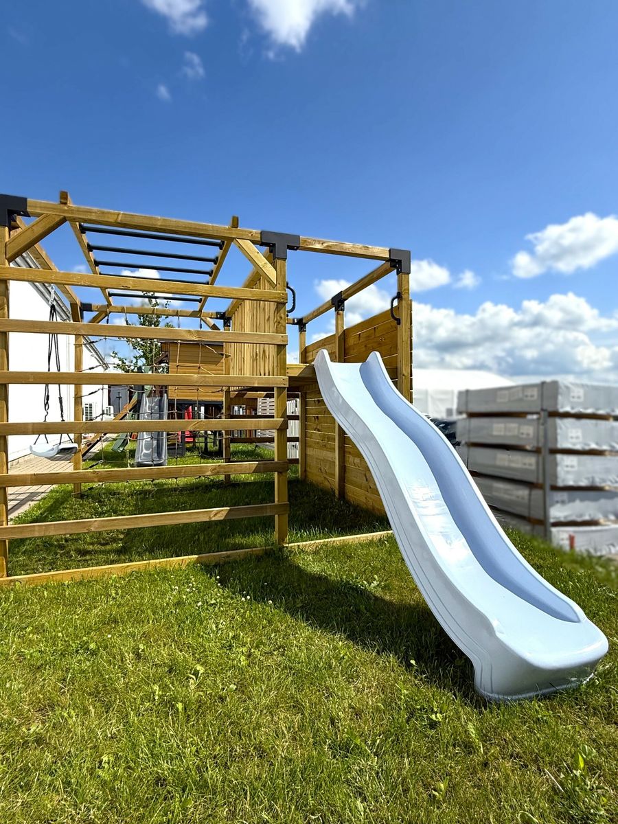 Pastelinė mėlyna čiuožykla 220 cm Pastelinė mėlyna čiuožykla 220 cm