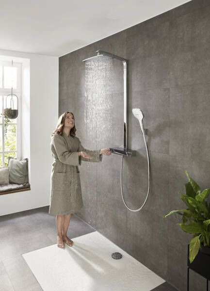 Dušo sistema HANSGROHE Raindance E 360 1jet su termostatu, chromo, 27112000