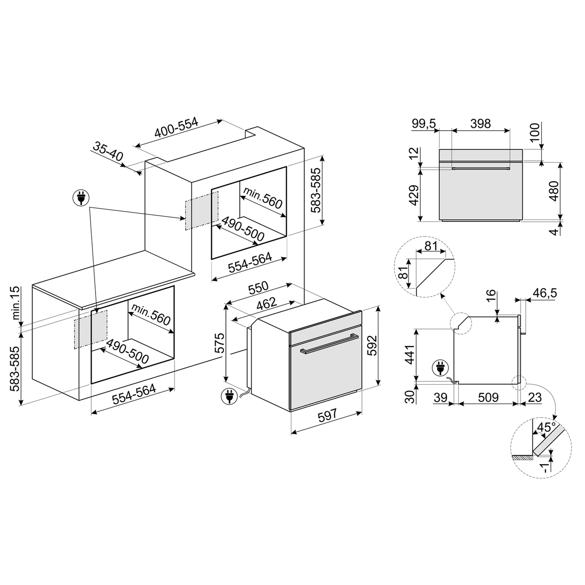 Orkaitė Smeg SF64M3TVS