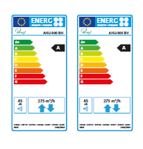 Rekuperatorius ENSY InoVent AHU-300BH vert. deš. p. 275m³/h. Komplekte valdiklis su WI-FI