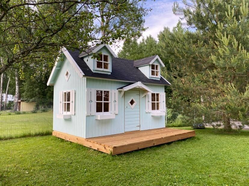 Medinis vaikų žaidimų namelis "Marija", 5,4m2 Medinis vaikų žaidimų namelis "Marija", 5,4m2