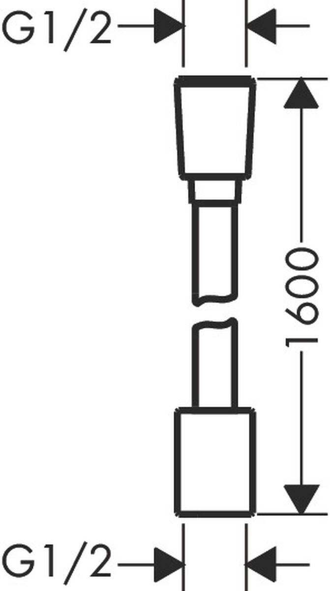Dušo žarna AXOR tekstilinė 160 cm, raudonas auksas, 28259310