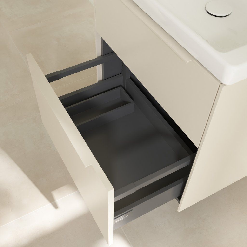 Spintelė praustuvui SUBWAY 3.0, 572x576x478 mm, su 2 stalčiais, Cashmere Grey C57802VN Spintelė praustuvui SUBWAY 3.0, 572x576x478 mm, su 2 stalčiais, Cashmere Grey C57802VN
