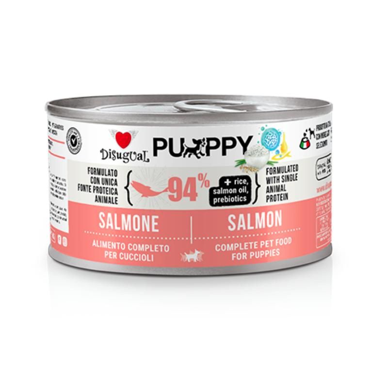 DISUGUAL Puppy konservas šuniukams su lašiša 150g (12), DSGV142