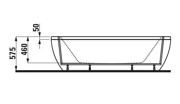 Pastatoma vonia Laufen Ilbagnoalessi One 203 cm