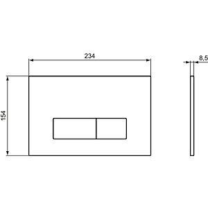 Nuleidimo klavišas Ideal Standard Oleas M2, chromas R0121AA
