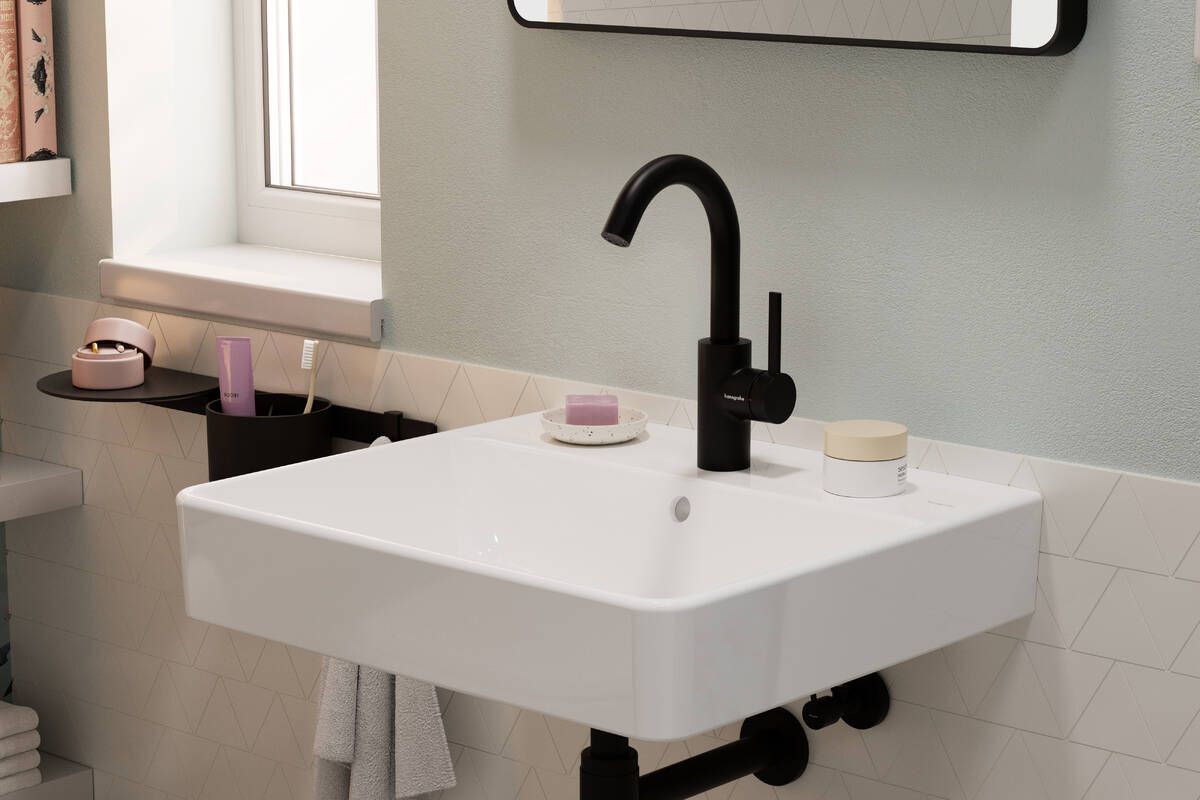 Maišytuvas praustuvui hansgrohe Zesis S 210, juoda maitnė, 74740670