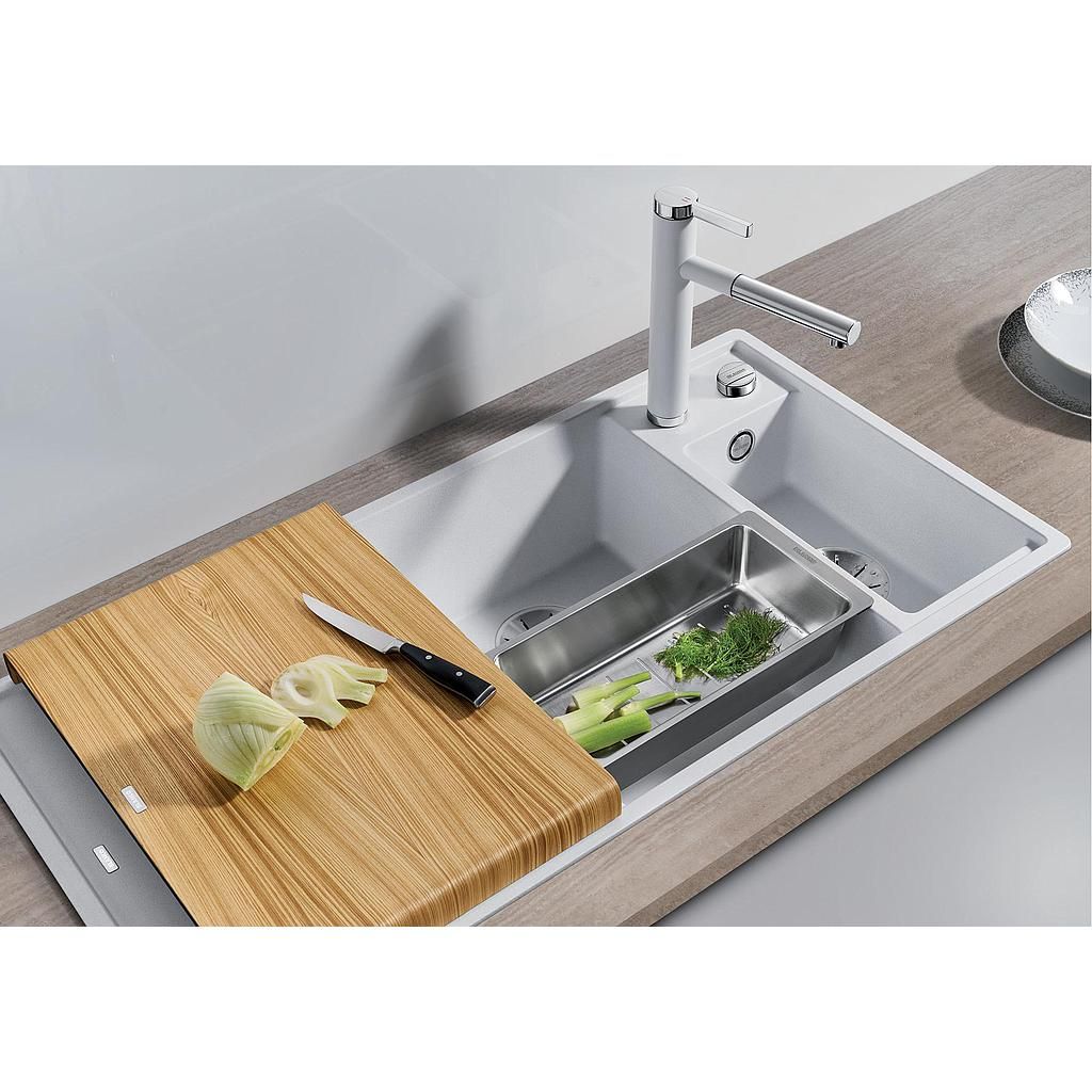 Silgranitinė plautuvė BLANCO AXIA III 6 S RE SILG PDUR Balta Z.ES InFino M.AF