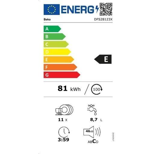 Indaplovė BEKO DFS28123X