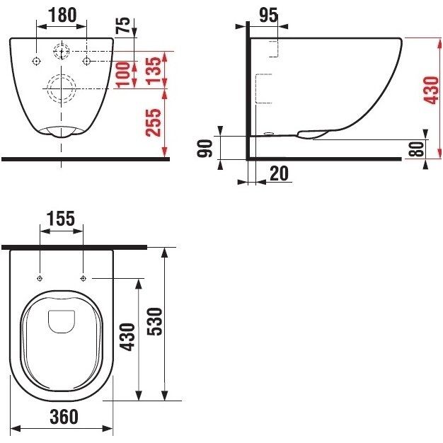 Pakabinamas unitazas Jika Mio Rimless