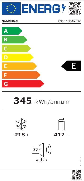 Dviduris šaldytuvas Samsung RS65DG54M32C Dviduris šaldytuvas Samsung RS65DG54M32C