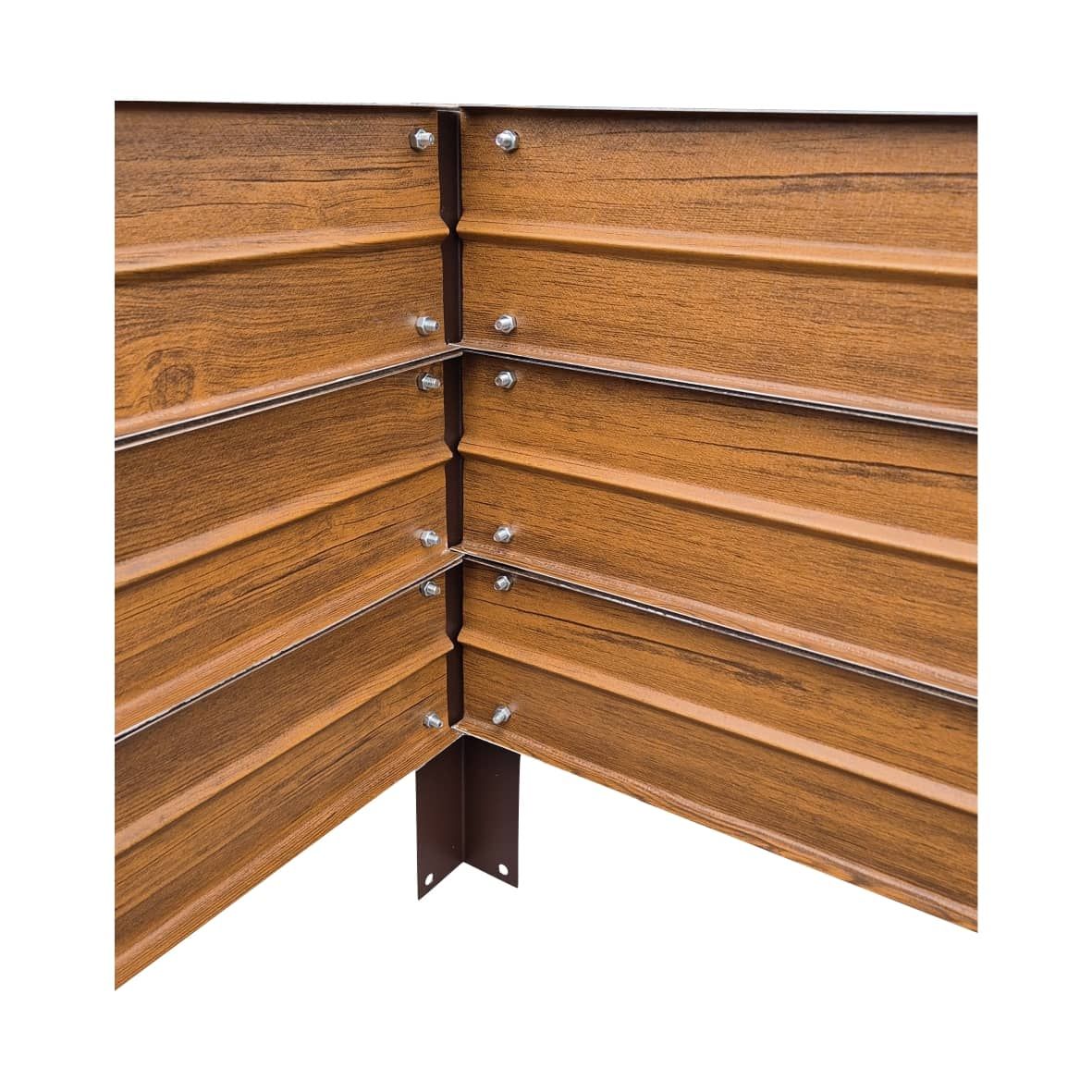 Plieninė pakelta lysvė MURESTA professional garden, 190x90 cm.; aukštis - 20cm, medžio imitacija, super kaina