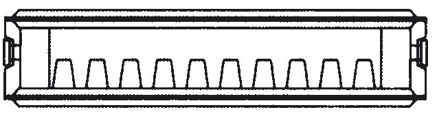 Renovacinis plieninis radiatorius HM 21C-AT-55-0800, prijungimas šoninis Renovacinis plieninis radiatorius HM 21C-AT-55-0800, prijungimas šoninis