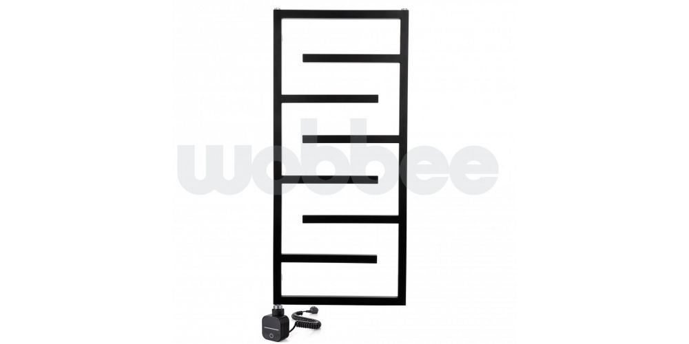 Elektrinis rankšluosčių džiovintuvas Wobbee Welly 50x110 cm, kairinis, juodas Elektrinis rankšluosčių džiovintuvas Wobbee Welly 50x110 cm, kairinis, juodas