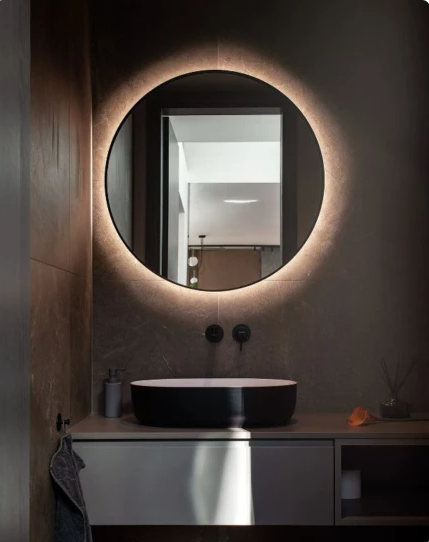 Pastatomas Xonyx™ lieto akmens praustuvas Balteco NEO O 56x36x14 cm, juodai dažyta išore