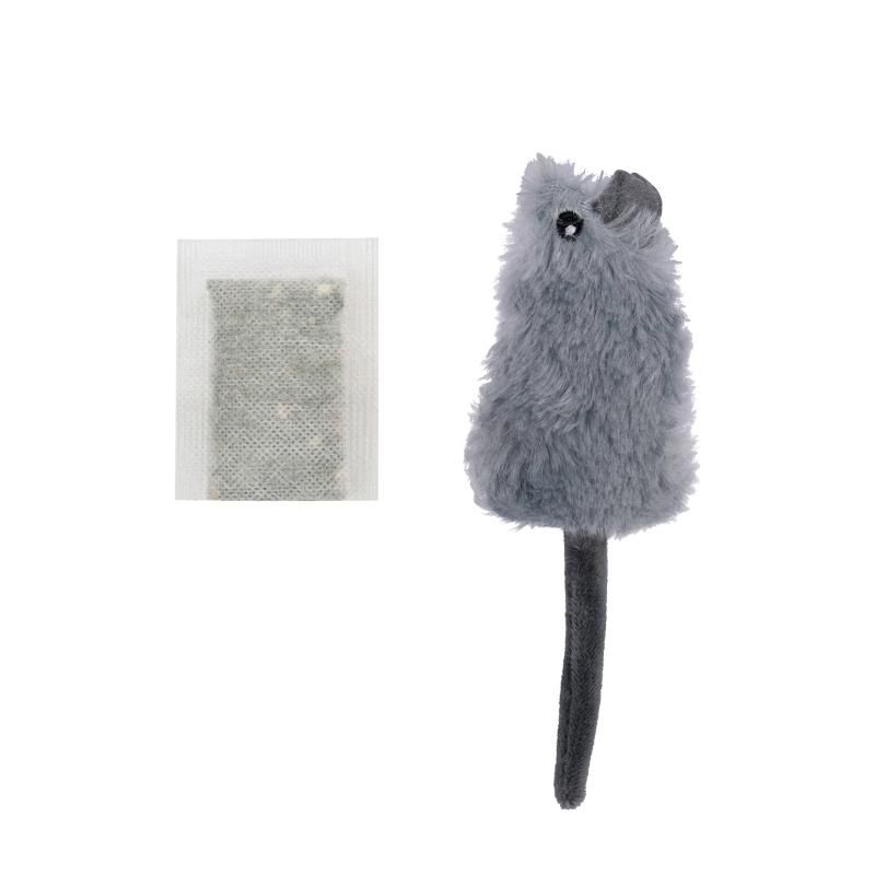 PET NOVA Plush Catnip pelytė su katžole 14cm 2vnt, CATNIP-MOUSE-2