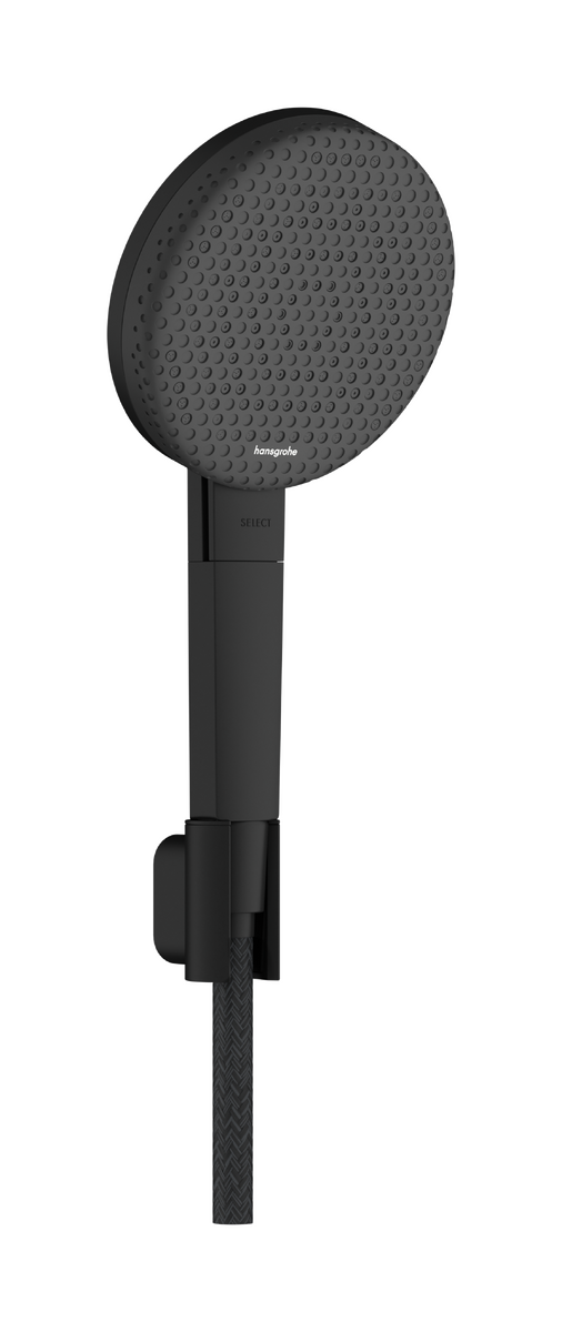 Hansgrohe dušo komplektas su laikikliu Raindance Alive Select S juodas matinis, 24611670