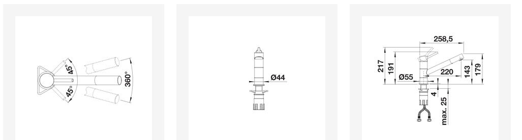 Plautuvės maišytuvas BLANCO KANO Ruda/chrome HD