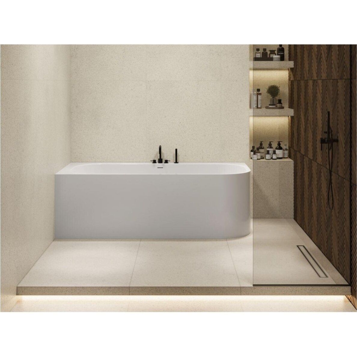 Lieto akmens vonia Bathesa Vesta R 186x87 cm