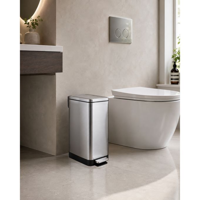 Šiukšliadėžė 15 L Pedal Bin, nerūdijančio plieno Šiukšliadėžė 15 L Pedal Bin, nerūdijančio plieno