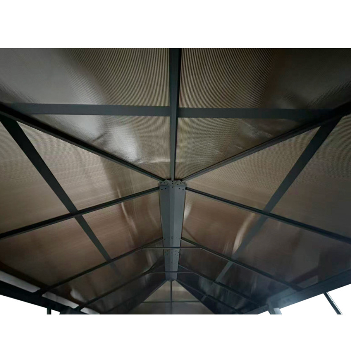 Lauko pavėsinė su užuolaidomis, 3 × 6 m