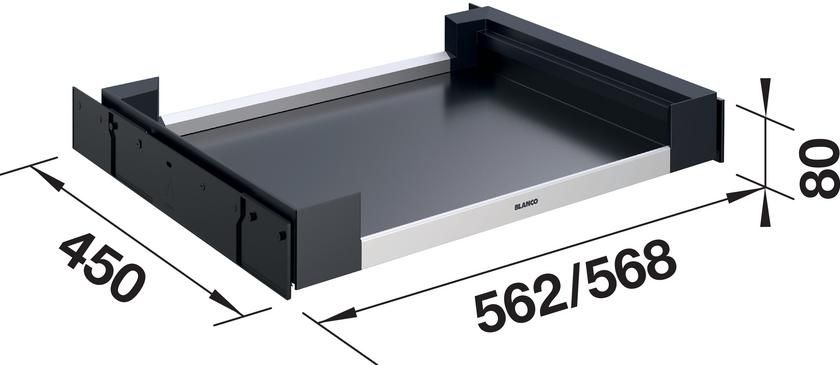 Atliekų rūšiavimo sistemos BLANCO Flat Drawer 60 P Atliekų rūšiavimo sistemos BLANCO Flat Drawer 60 P
