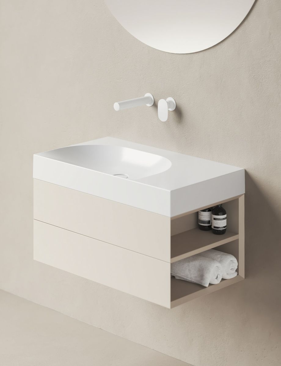 Spintelė po praustuvu Ravak SD Lite 80 D Alabaster Pink X000001890