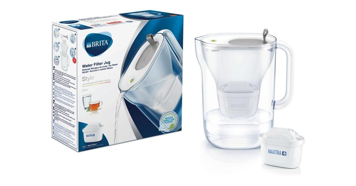 Vandens ąsotis Brita su filtru STYLE XL 3,6l. LED MXpro pilkas