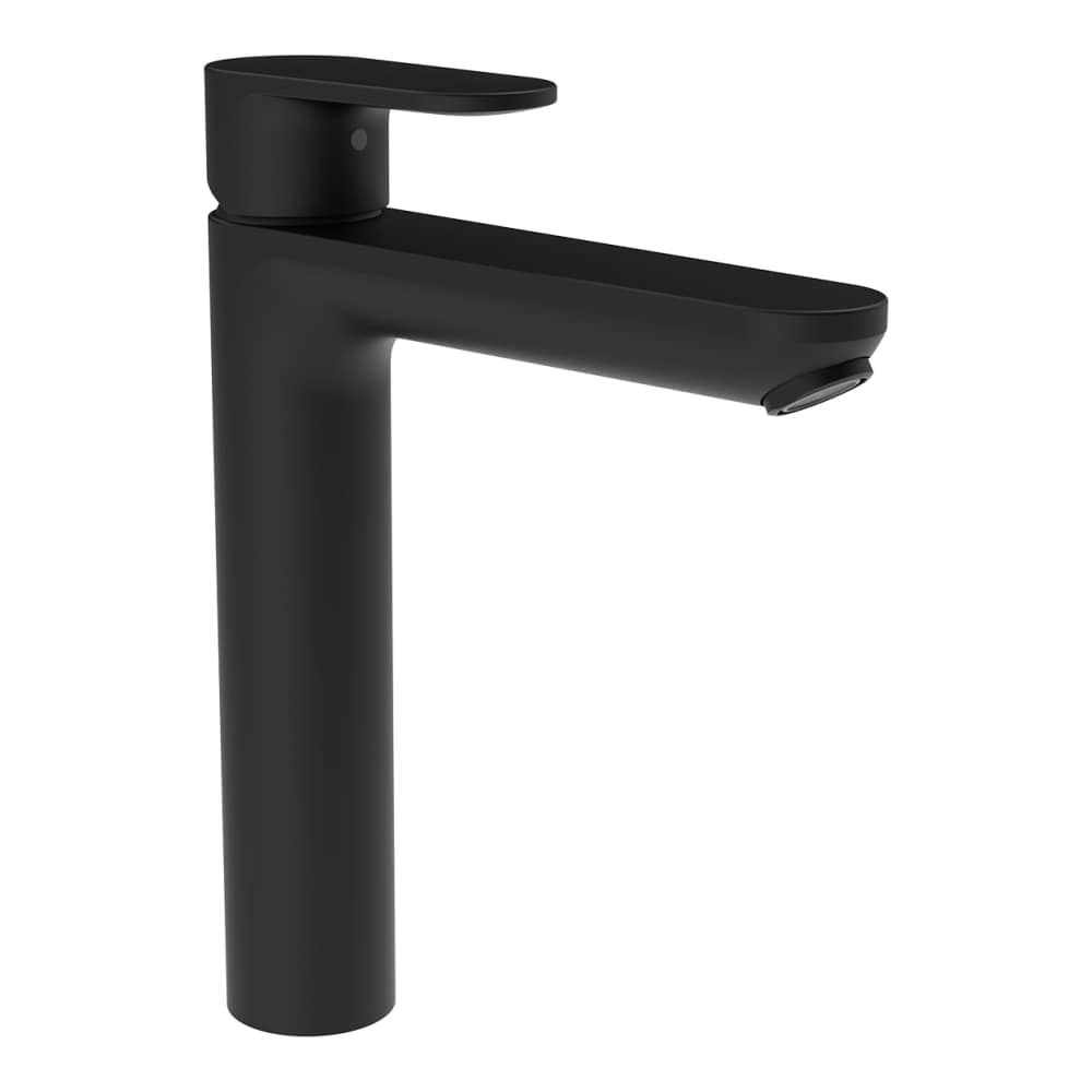 Aukštas praustuvo maišytuvas LAUFEN PRO X Eco+ 165 mm, be dugno vožtuvo, juodas matinis, HF506914198000