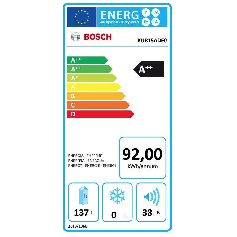 Įmontuojamas šaldytuvas Bosch KUR15ADF0