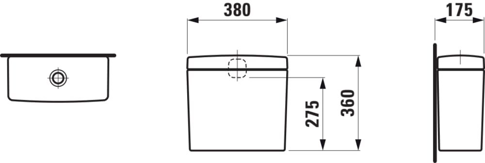 Unitazo bakelis Laufen, baltas H8269510009711