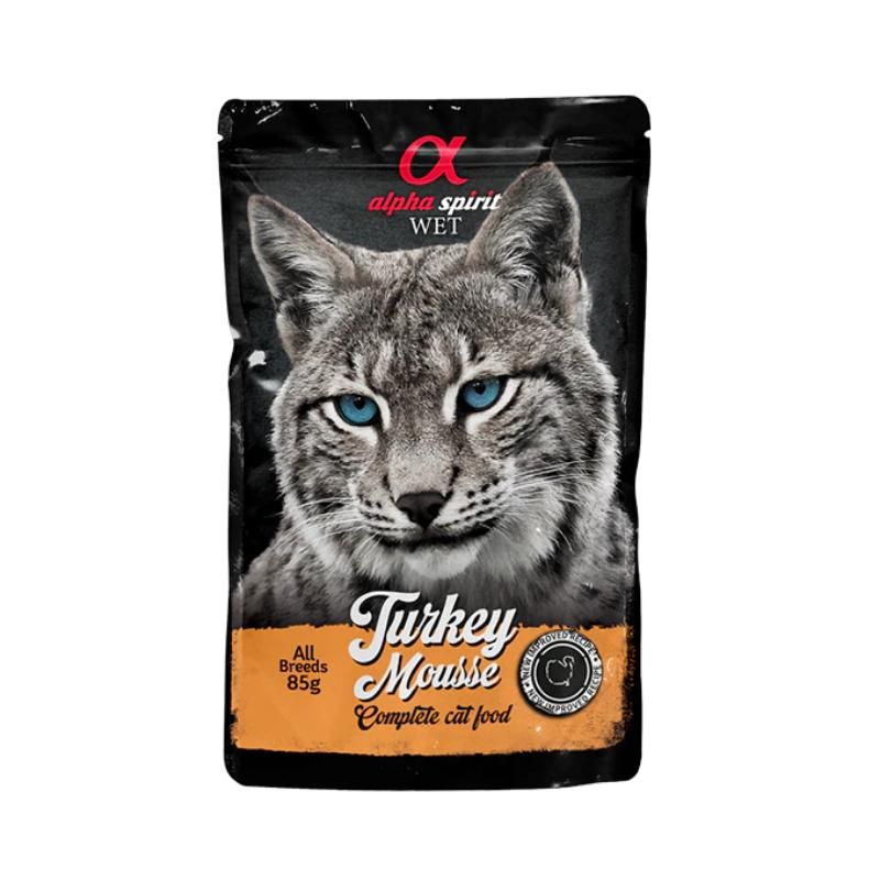 ALPHA SPIRIT WET putėsiai katėms su kalakutiena 85g 6vnt, ALPHG050000708