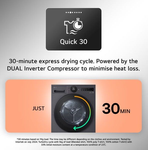 Džiovyklė LG DUAL Inverter Heat Pump, 7 serija, RHX7010TBB, 10 kg Džiovyklė LG DUAL Inverter Heat Pump, 7 serija, RHX7010TBB, 10 kg