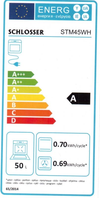 45 cm pločio orkaitė Schlosser STM45WH