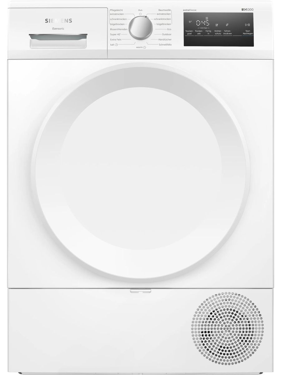 Džiovyklė su šilumos siurbliu Siemens iQ300, WT43HV94, 8 kg