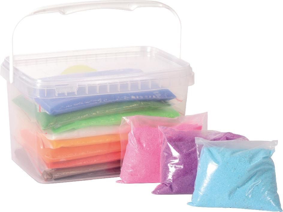 Dekoratyvinis smėlis 12 spalvų, 2,4 kg Dekoratyvinis smėlis 12 spalvų, 2,4 kg