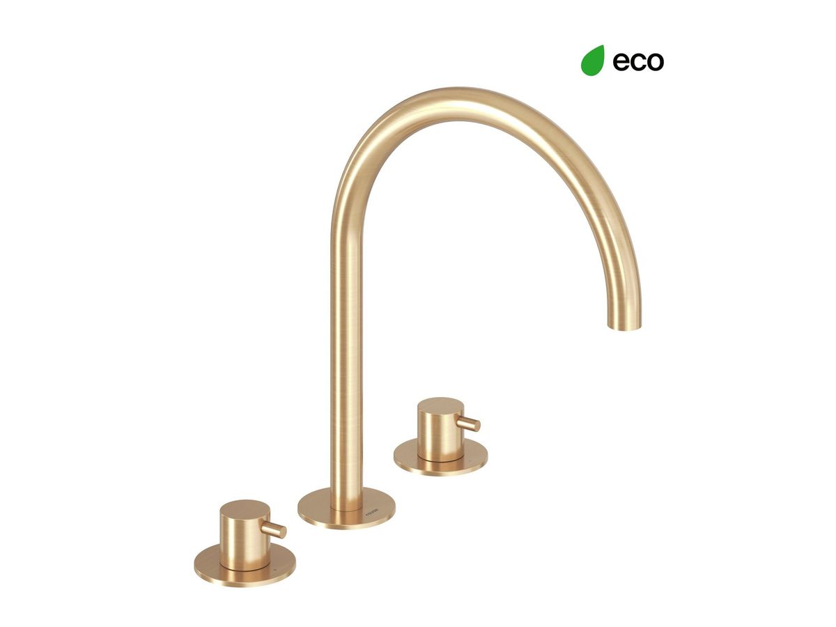 Praustuvo maišytuvas 270 mm, 3 dalių be dugno vožtuvo, Ravak ES 018.60GLB, šlifuoto aukso, X070599