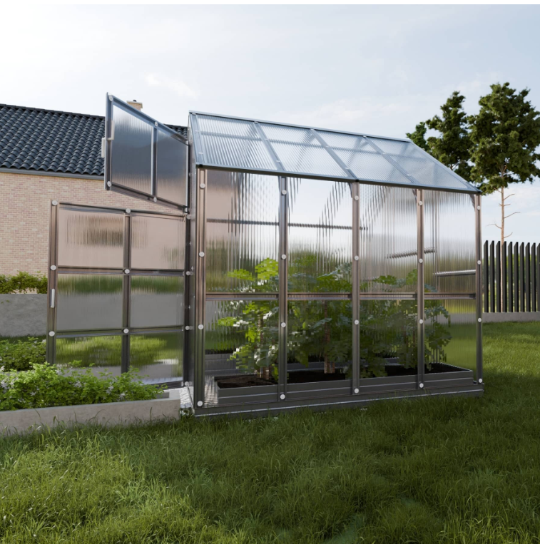 Šiltnamis KLASIKA HOUSE, 4, 98m2 , plotis 2,35 m, danga 6 mm, ilgis 2,12 m