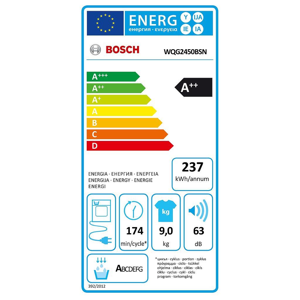 Džiovyklė BOSCH WQG2450BSN Džiovyklė BOSCH WQG2450BSN